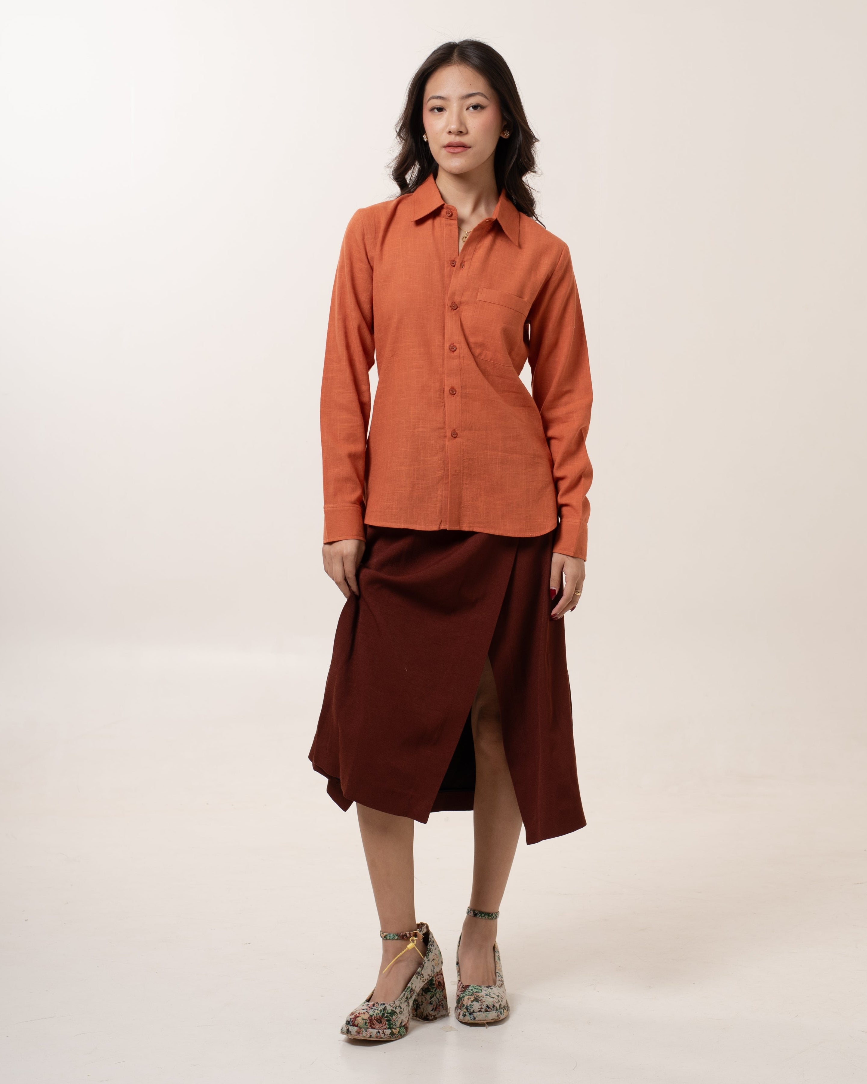 Cognac Luxe Shirt