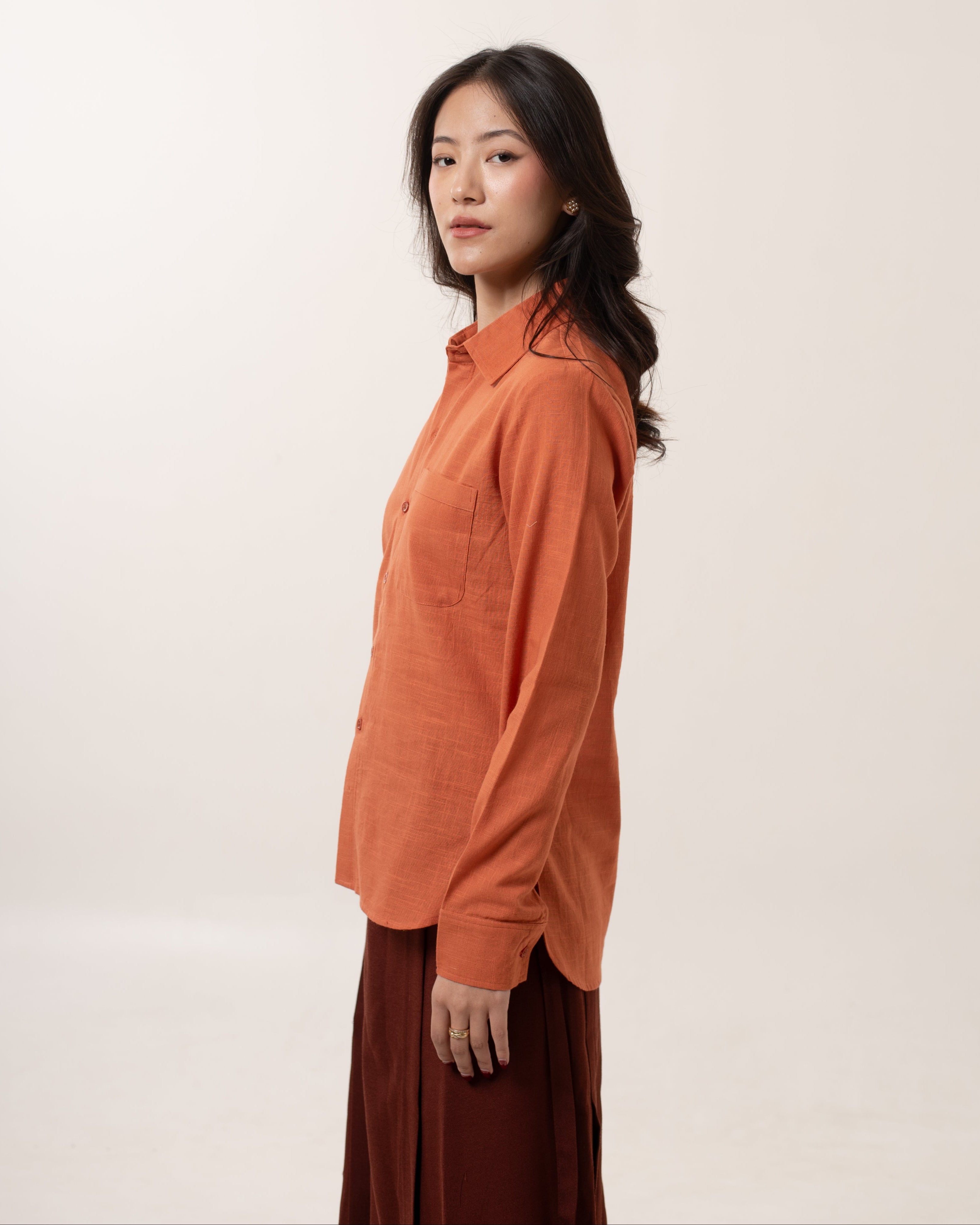 Cognac Luxe Shirt