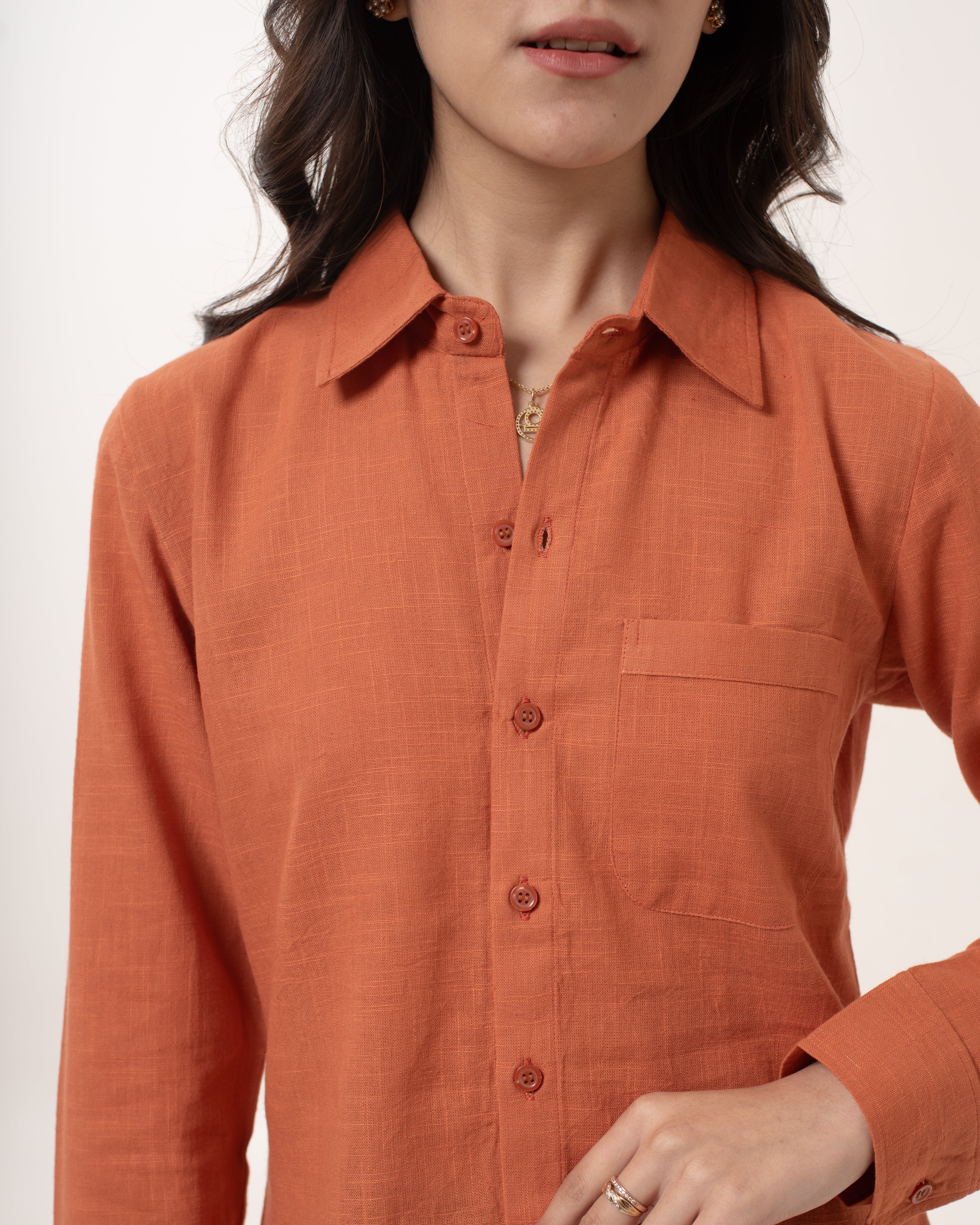 Cognac Luxe Shirt