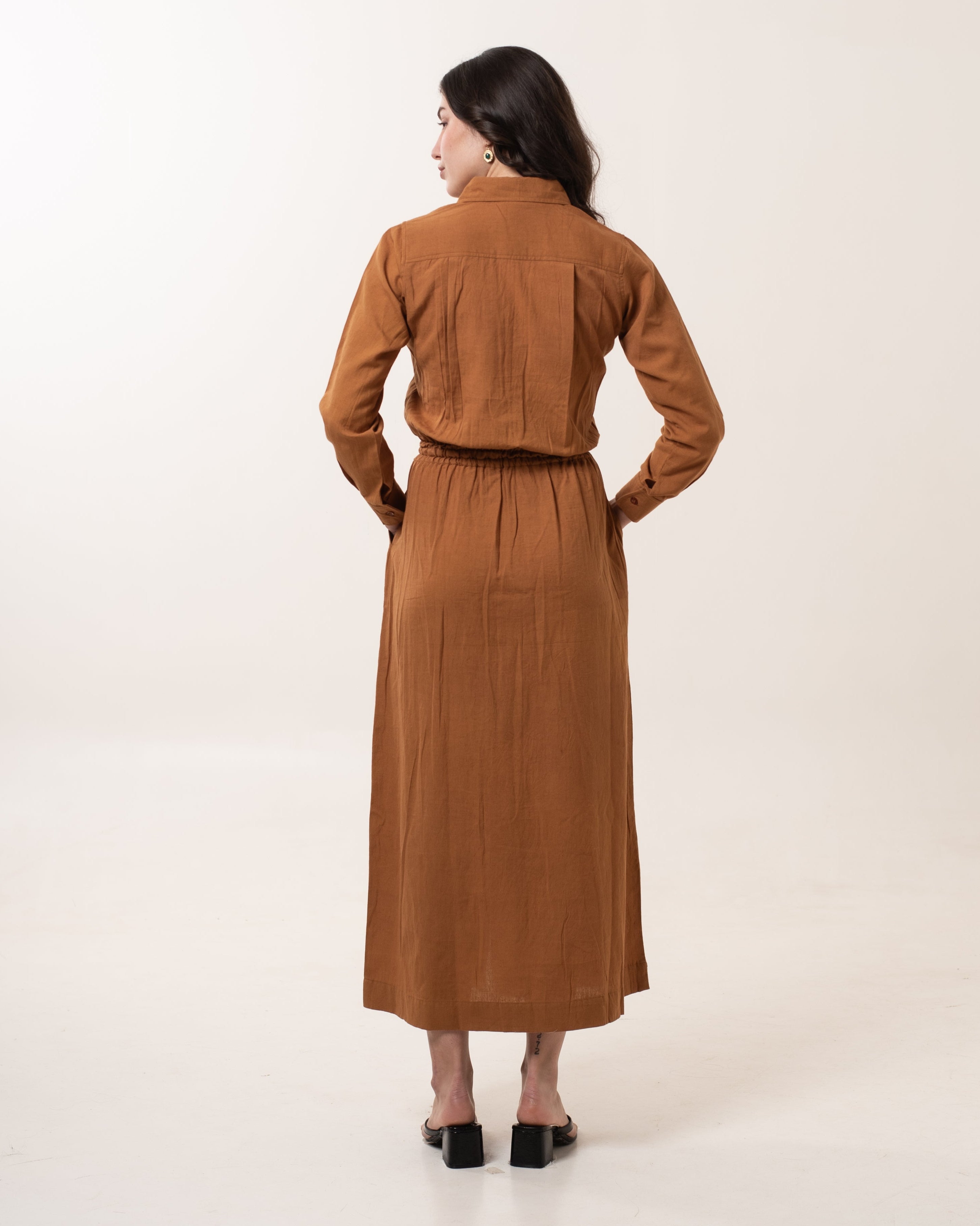 Cinnamon Allure Slit Dress