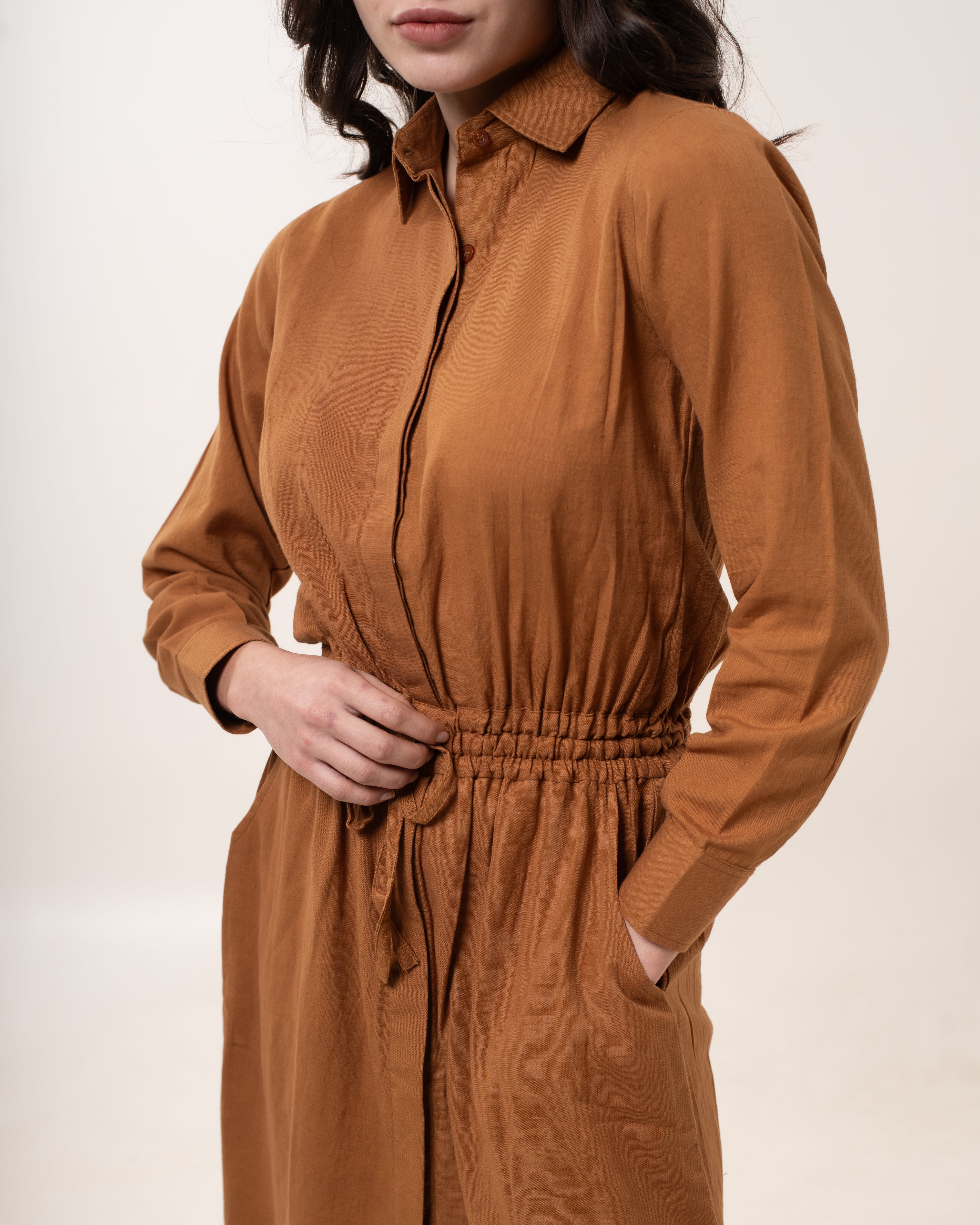 Cinnamon Allure Slit Dress