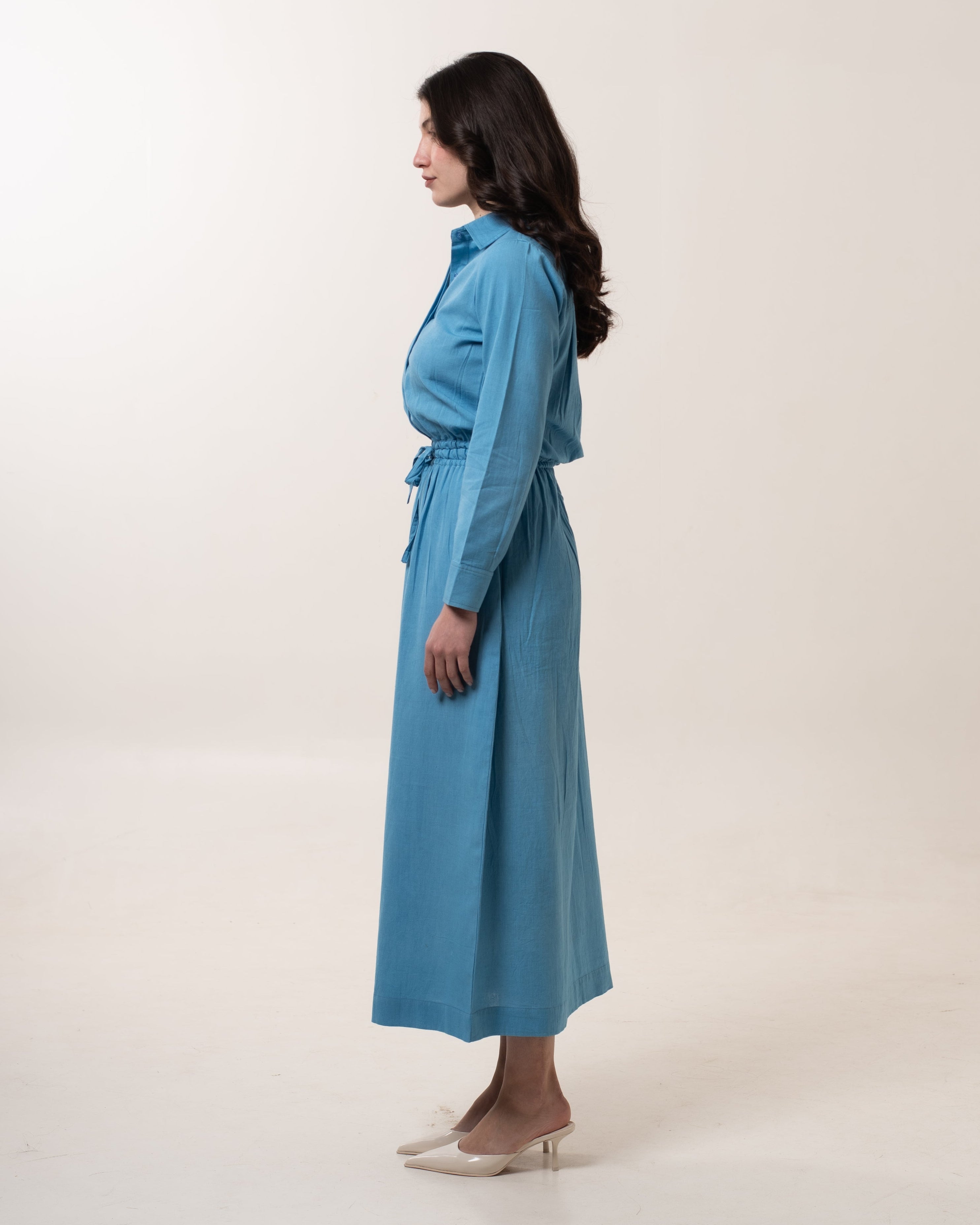 Aqua Allure Slit Dress