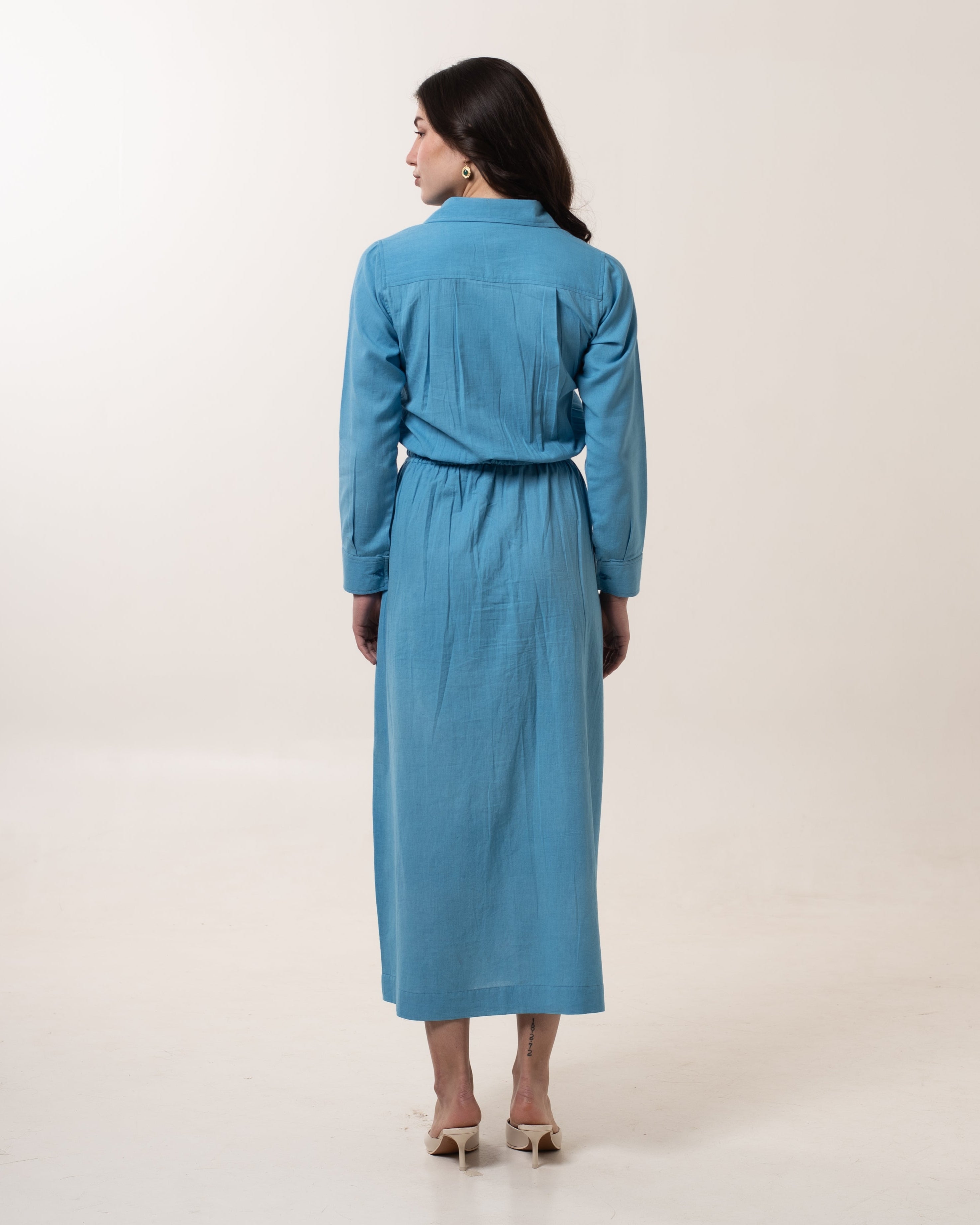 Aqua Allure Slit Dress