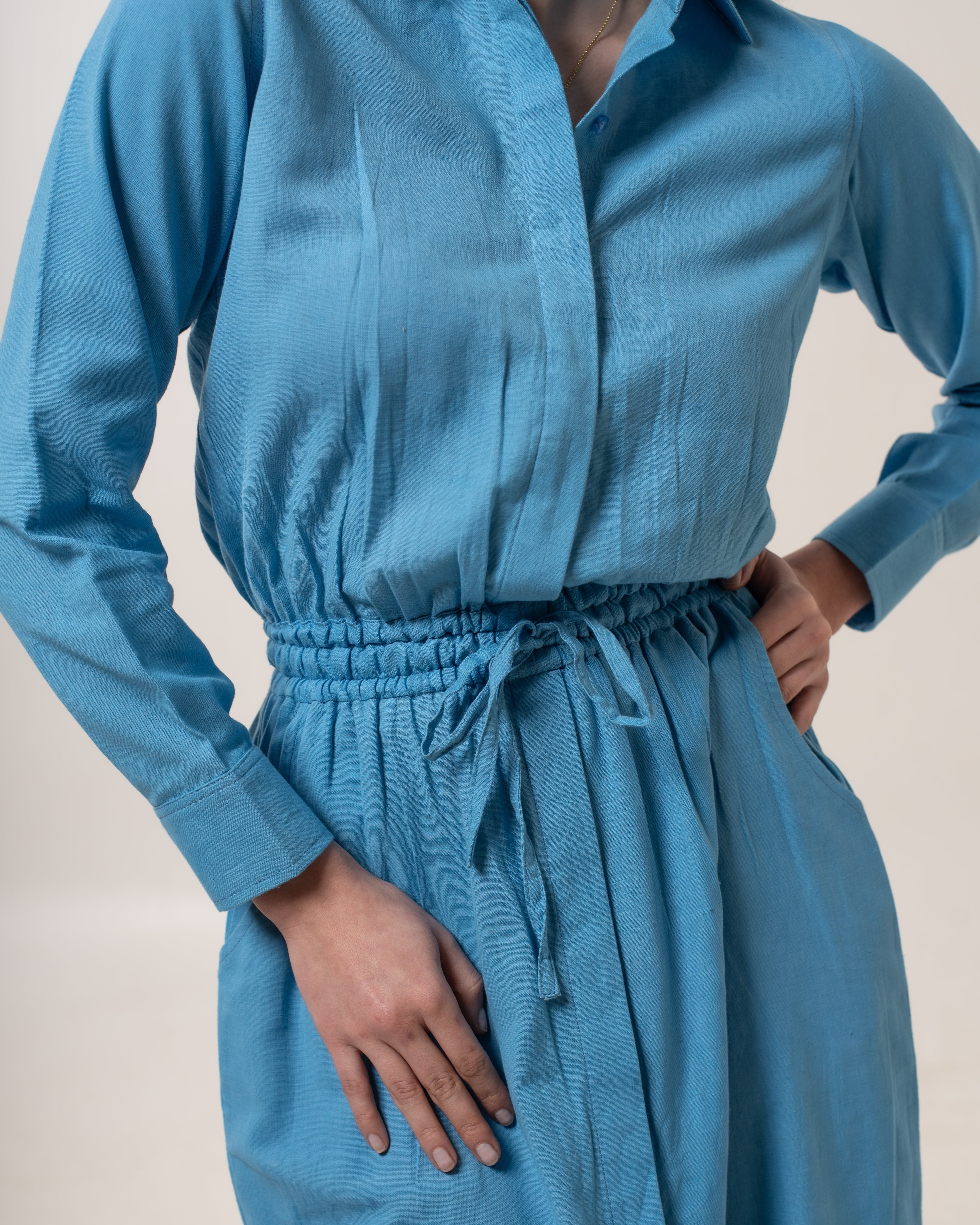 Aqua Allure Slit Dress