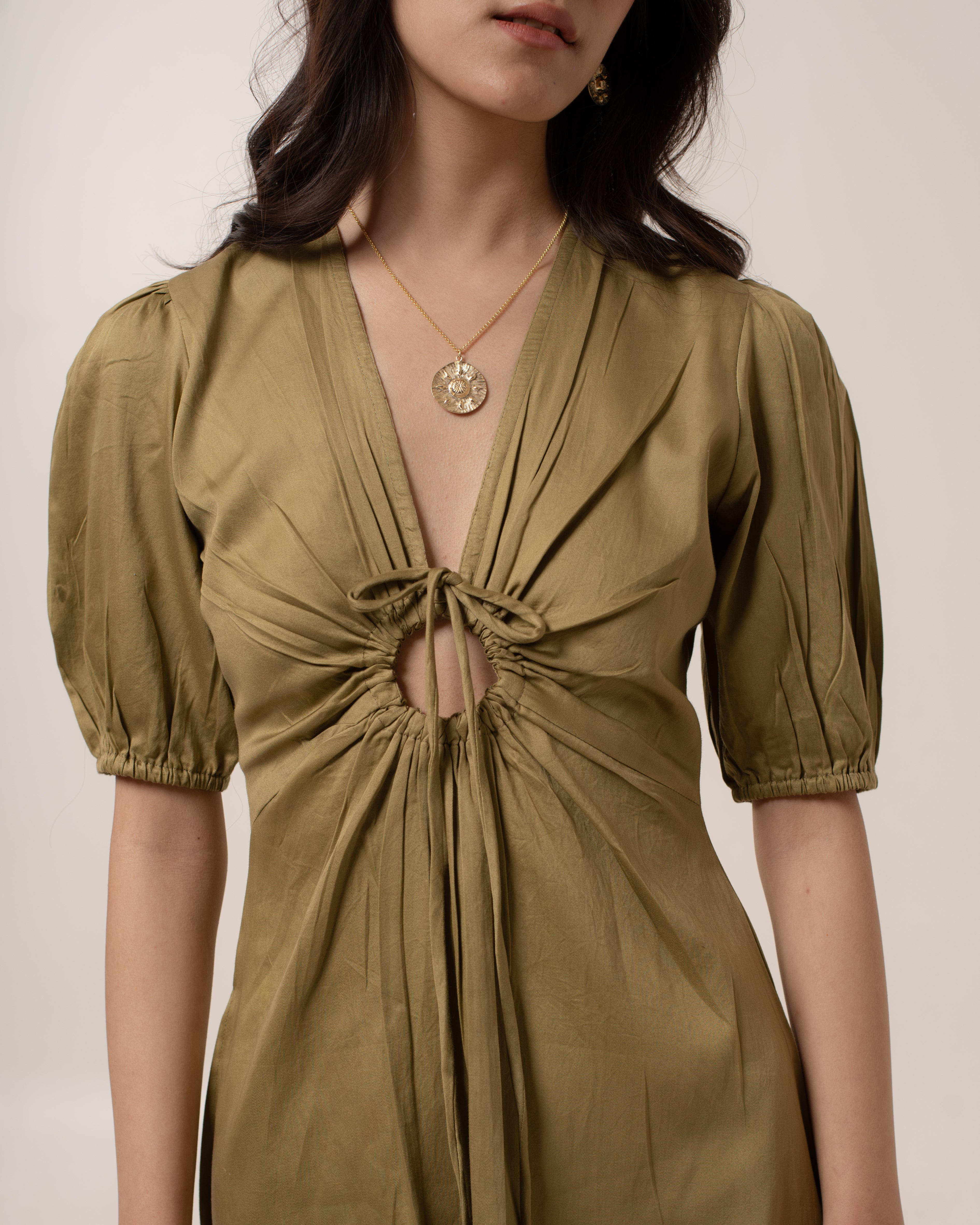 Oliven Fit-Flare Mini
