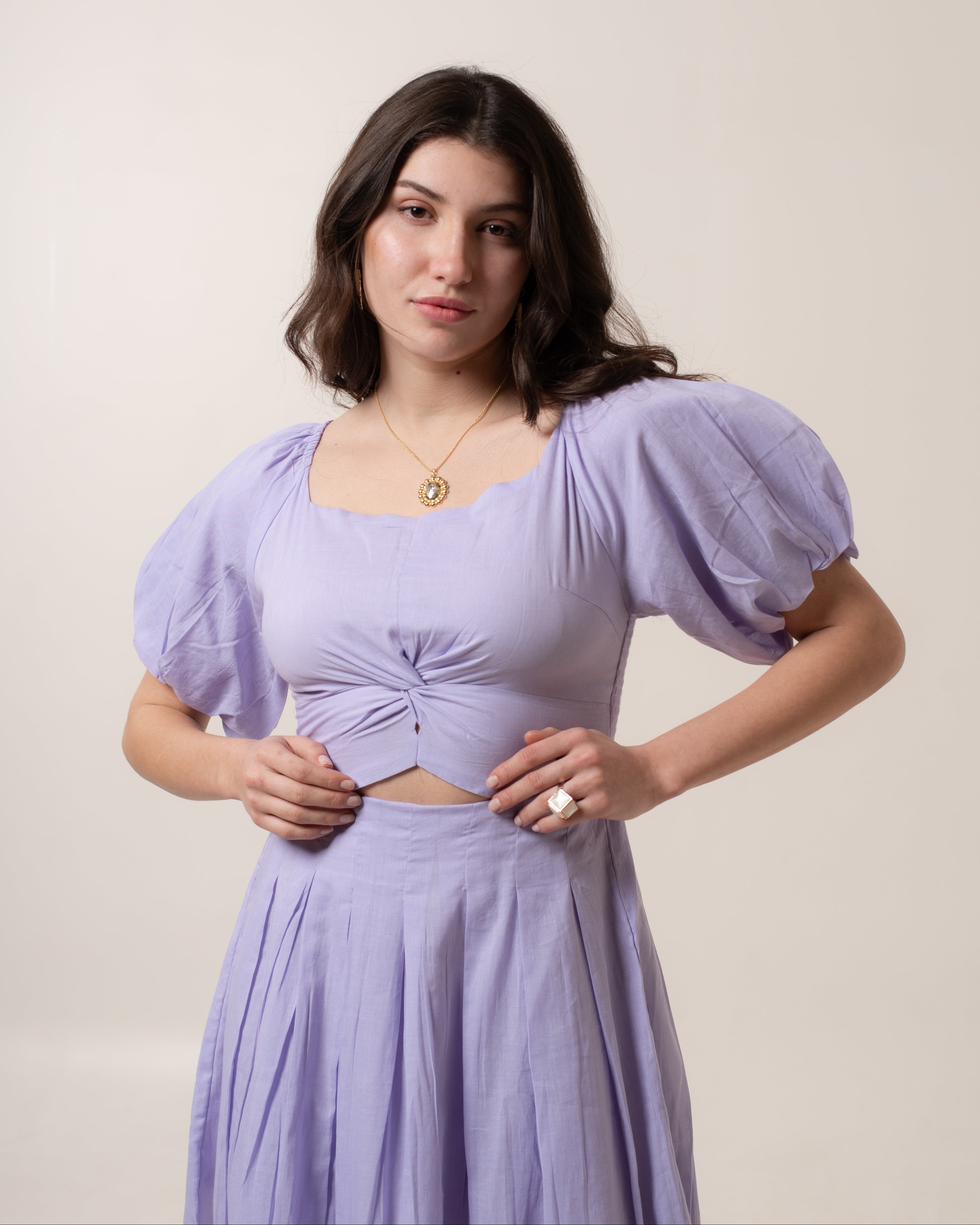 Lilac Soft Knot Dress