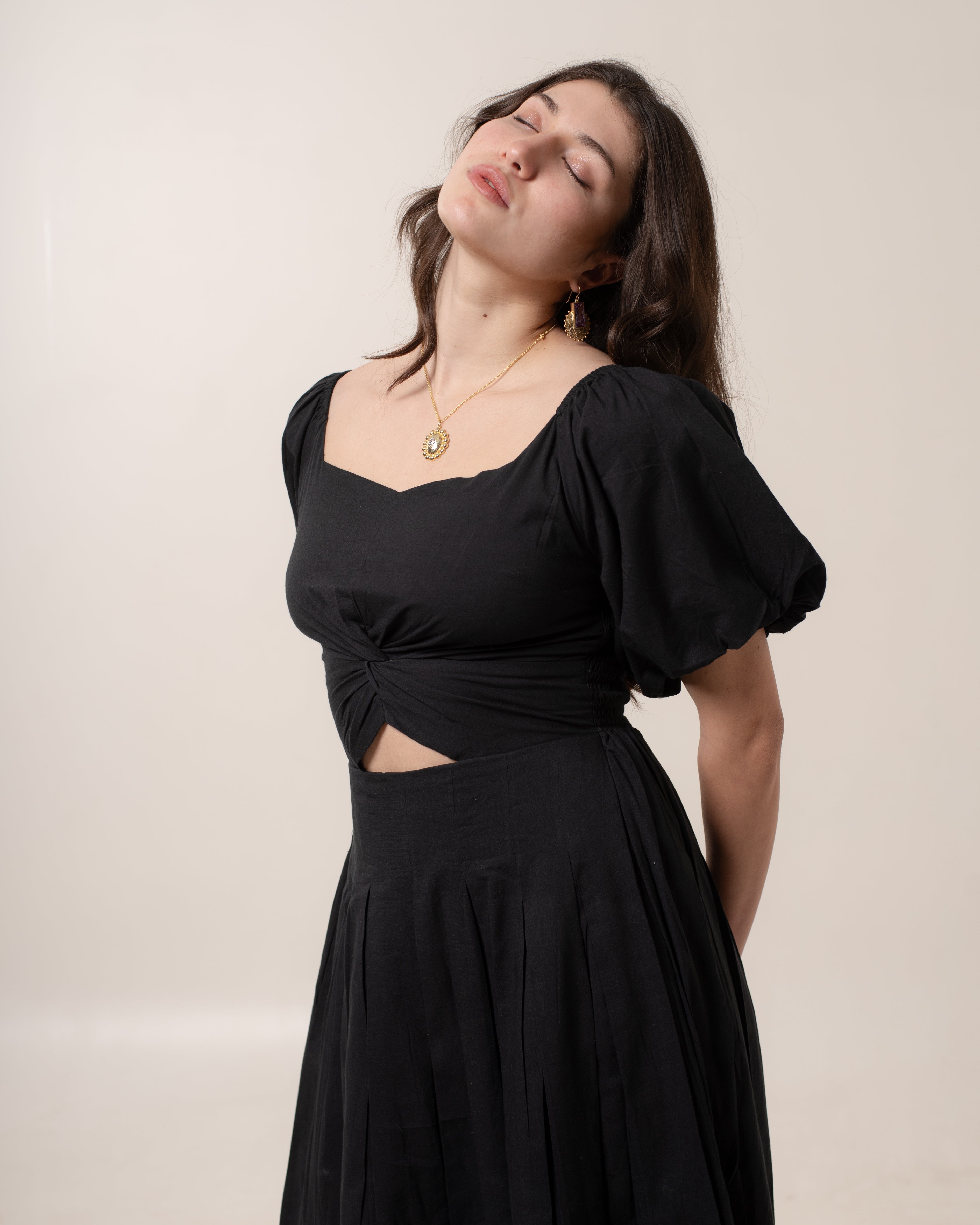 Midnight Soft Knot Dress