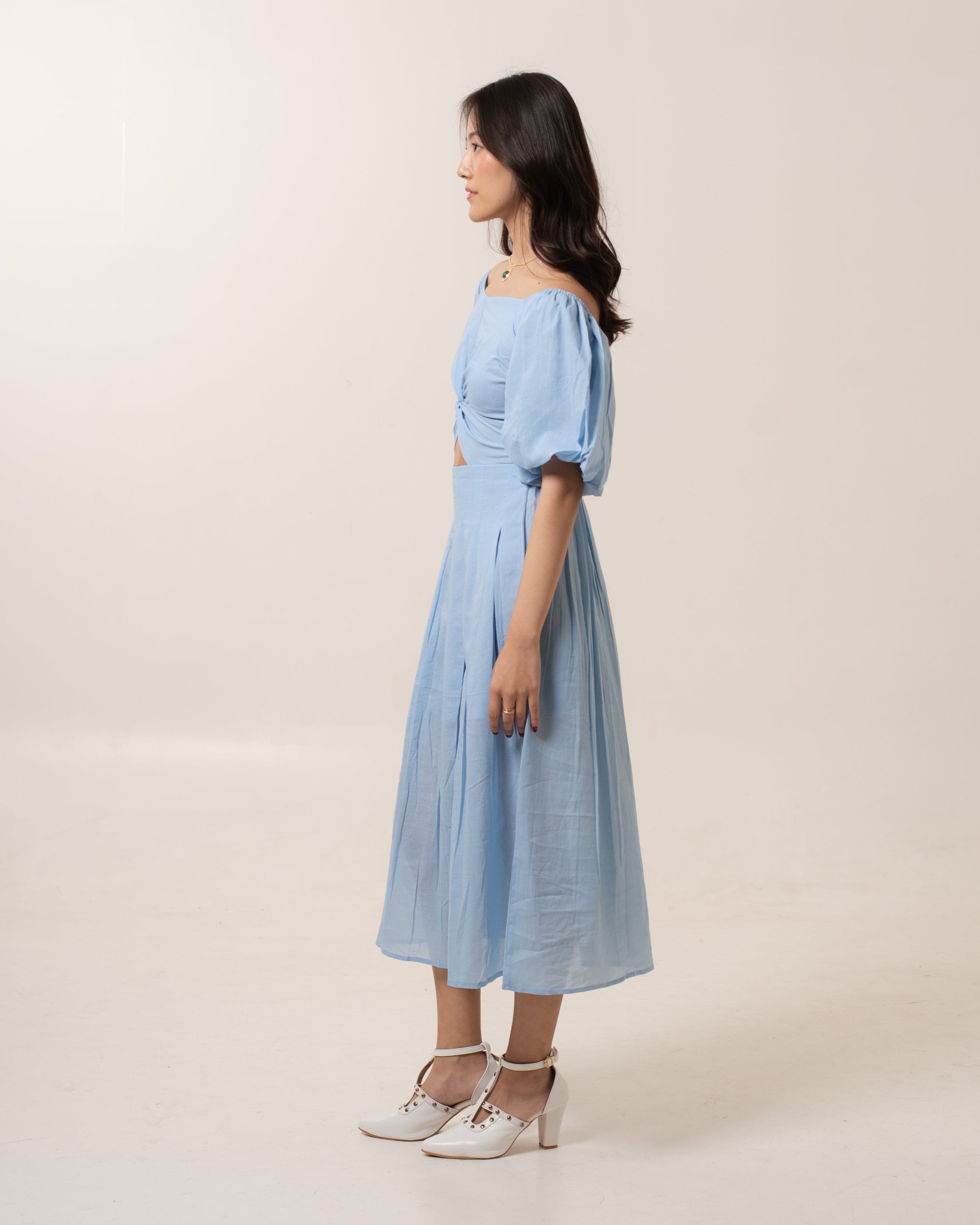 Azure Soft Knot Dress