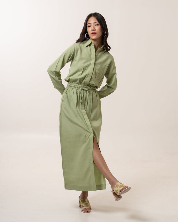 Sheen Allure Slit Dress