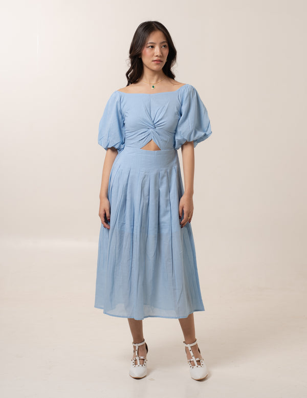 Azure Soft Knot Dress