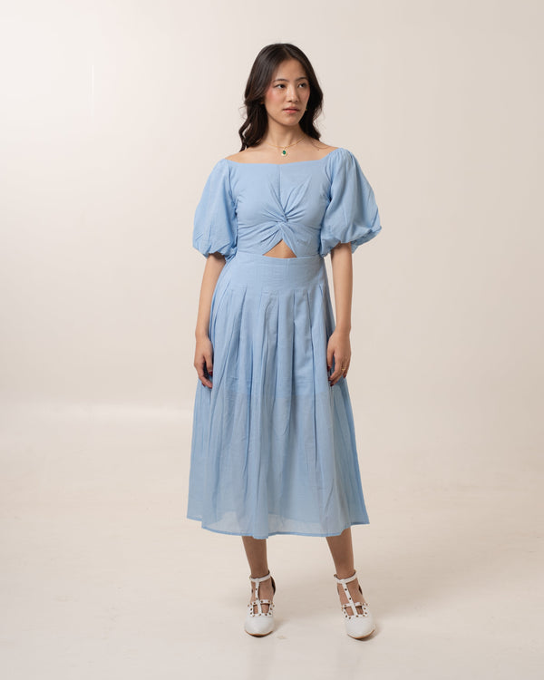 Azure Soft Knot Dress